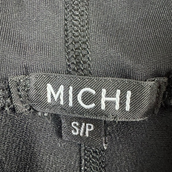 Michi Ribbed Side Pockets White Black Burgundy Leggings Sz M - Picture 3 of 7